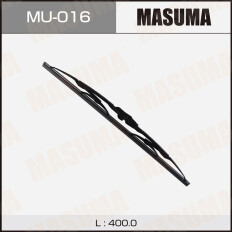 Щетка стеклоочистителя Masuma Nano Graphite 400мм (16") каркасная, летняя, с графитовым напылением, крепление J-Hook, 1 шт, арт. MU-016
