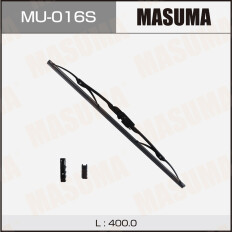 Щетка стеклоочистителя Masuma Optimum 400мм (16") каркасная, летняя, крепления J-Hook, Side Pin, Bayonet, 1 шт, арт. MU-016S