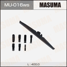 Щетка стеклоочистителя Masuma Optimum 400мм (16") каркасная зимняя, 6 переходников, 1 шт, арт. MU-016ws