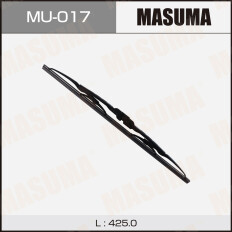 Щетка стеклоочистителя Masuma Nano Graphite 425мм (17") каркасная, летняя, с графитовым напылением, крепление J-Hook, 1 шт, арт. MU-017