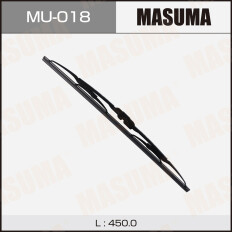 Щетка стеклоочистителя Masuma Nano Graphite 450мм (18") каркасная, летняя, с графитовым напылением, крепление J-Hook, 1 шт, арт. MU-018