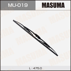 Щетка стеклоочистителя Masuma Nano Graphite 475мм (19") каркасная, летняя, с графитовым напылением, крепление J-Hook, 1 шт, арт. MU-019