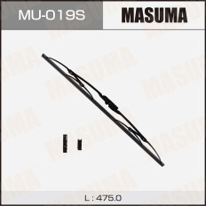 Щетка стеклоочистителя Masuma Optimum 475мм (19") каркасная, летняя, крепления J-Hook, Side Pin, Bayonet, 1 шт, арт. MU-019S
