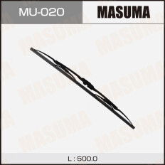 Щетка стеклоочистителя Masuma Nano Graphite 500мм (20") каркасная, летняя, с графитовым напылением, крепление J-Hook, 1 шт, арт. MU-020