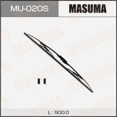 Щетка стеклоочистителя Masuma Optimum 500мм (20") каркасная, летняя, крепления J-Hook, Side Pin, Bayonet, 1 шт, арт. MU-020S