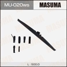 Щетка стеклоочистителя Masuma Optimum 500мм (20") каркасная зимняя, 6 переходников, 1 шт, арт. MU-020ws