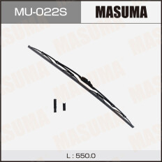 Щетка стеклоочистителя Masuma Optimum 550мм (22") каркасная, летняя, крепления J-Hook, Side Pin, Bayonet, 1 шт, арт. MU-022S