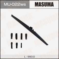 Щетка стеклоочистителя Masuma Optimum 550мм (22") каркасная зимняя, 6 переходников, 1 шт, арт. MU-022ws