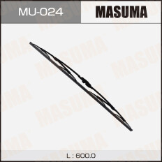 Щетка стеклоочистителя Masuma Nano Graphite 600мм (24") каркасная, летняя, с графитовым напылением, крепление J-Hook, 1 шт, арт. MU-024