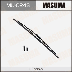 Щетка стеклоочистителя Masuma Optimum 600мм (24") каркасная, летняя, крепления J-Hook, Side Pin, Bayonet, 1 шт, арт. MU-024S