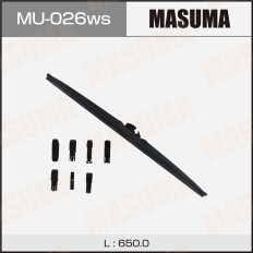 Щетка стеклоочистителя Masuma Optimum 650мм (26") каркасная зимняя, 6 переходников, 1 шт, арт. MU-026ws