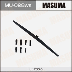 Щетка стеклоочистителя Masuma Optimum 700мм (28") каркасная зимняя, 6 переходников, 1 шт, арт. MU-028ws