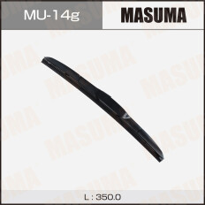 Щетка стеклоочистителя Masuma 350мм (14") гибридная, всесезонная, со спойлером, крепление J-Hook, 1 шт, арт. MU-14g