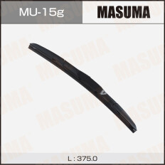Щетка стеклоочистителя Masuma 375мм (15") гибридная, всесезонная, со спойлером, крепление J-Hook, 1 шт, арт. MU-15g
