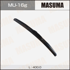 Щетка стеклоочистителя Masuma 400мм (16") гибридная, всесезонная, со спойлером, крепление J-Hook, 1 шт, арт. MU-16g