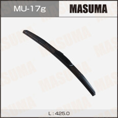 Щетка стеклоочистителя Masuma 425мм (17") гибридная, всесезонная, со спойлером, крепление J-Hook, 1 шт, арт. MU-17g