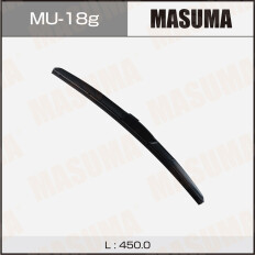 Щетка стеклоочистителя Masuma 450мм (18") гибридная, всесезонная, со спойлером, крепление J-Hook, 1 шт, арт. MU-18g