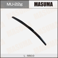 Щетка стеклоочистителя Masuma 550мм (22") гибридная, всесезонная, со спойлером, крепление J-Hook, 1 шт, арт. MU-22g