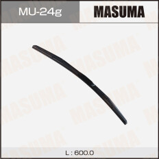 Щетка стеклоочистителя Masuma 600мм (24") гибридная, всесезонная, со спойлером, крепление J-Hook, 1 шт, арт. MU-24g