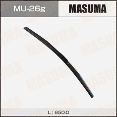 Щетка стеклоочистителя Masuma 650мм (26") гибридная, всесезонная, со спойлером, крепление J-Hook, 1 шт, арт. MU-26g