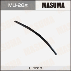 Щетка стеклоочистителя Masuma 700мм (28") гибридная, всесезонная, со спойлером, крепление J-Hook, 1 шт, арт. MU-28g