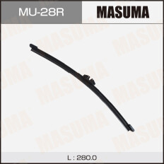 Щетка стеклоочистителя Masuma Rear 280мм (11"), бескаркасная, всесезонная, для заднего стекла, крепление Cross Pin, 1 шт, арт. MU-28R