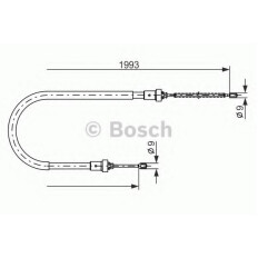 Трос, стояночная тормозная система Bosch, арт. 1 987 482 233