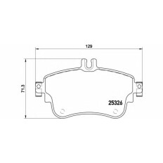 Колодки тормозные дисковые Brembo, комплект на ось (4 шт), арт. P50094