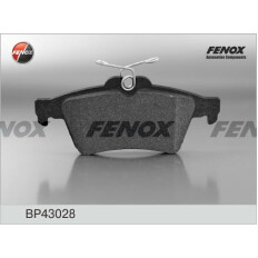 Колодки тормозные дисковые Fenox, комплект на ось (4 шт), арт. BP43028