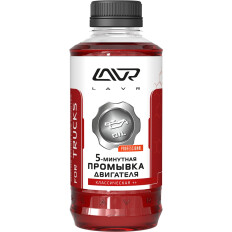 Промывка масляной системы Lavr Five Minutes Motor Flush For Trucks, 5-минутная, для бензиновых и дизельных двигателей коммерческого транспорта, бутылка 1л, арт. Ln1004
