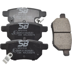 Колодки тормозные дисковые SB NAGAMOCHI, задние, комплект на ось (4 шт), арт. BP21519