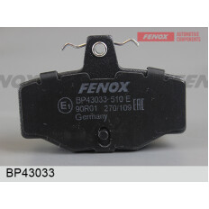 Колодки тормозные дисковые Fenox задние, комплект на ось (4 шт), арт. BP43033