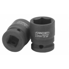 Головка торцевая ударная Jonnesway, короткая, 6-гранная, под квадрат 1/2", 22мм, арт. S03A4122