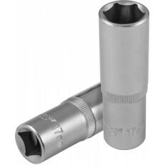 Головка торцевая Jonnesway, длинная, 6-гранная, под квадрат 1/2", 17мм, арт. S04HD4117