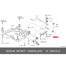 Стойка стабилизатора (линк) Nissan, передняя, левая, арт. 54668-3JA0C