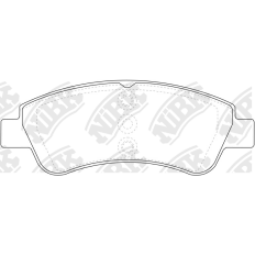 Колодки тормозные дисковые NiBK Original, передние, комплект на ось (4 шт), арт. PN0364