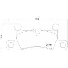 Колодки тормозные Brembo дисковые, арт. P 65 027