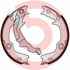 Колодки тормозные барабанные Brembo, комплект на ось (4 шт), арт. S30532