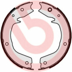 Колодки тормозные барабанные Brembo, комплект на ось (4 шт), арт. S54524