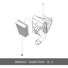 Фильтр воздушный Renault, арт. 165467751R