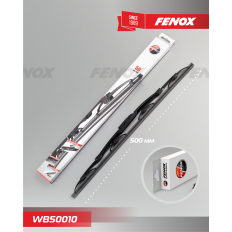 Щётка стеклоочистителя Fenox 500мм (20") каркасная, летняя, крепление J-Hook, 1 шт, арт. WB50010