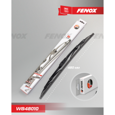 Щётка стеклоочистителя Fenox 480мм (19") каркасная, летняя, крепление J-Hook, 1 шт, арт. WB48010