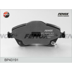 Колодки тормозные дисковые Fenox передние, комплект на ось (4 шт), арт. BP43191