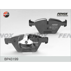 Колодки тормозные дисковые Fenox, передние, комплект на ось (4 шт), арт. BP43199