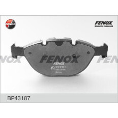 Колодки тормозные дисковые Fenox, передние, комплект на ось (4 шт), арт. BP43187