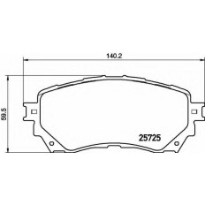 Колодки тормозные дисковые Brembo, комплект на ось (4 шт), арт. P49048