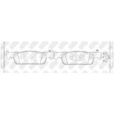 Колодки тормозные дисковые NIBK Original, передние, комплект на ось (4 шт), арт. PN43001