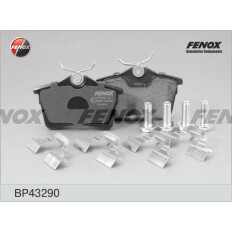 Колодки тормозные дисковые Fenox, задние, комплект на ось (4 шт), арт. BP43290