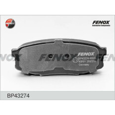 Колодки тормозные дисковые Fenox, задние, комплект на ось (4 шт), арт. BP43274