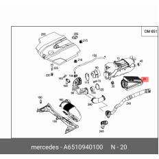 Фильтр воздушный Mercedes, арт. A 651 094 01 00